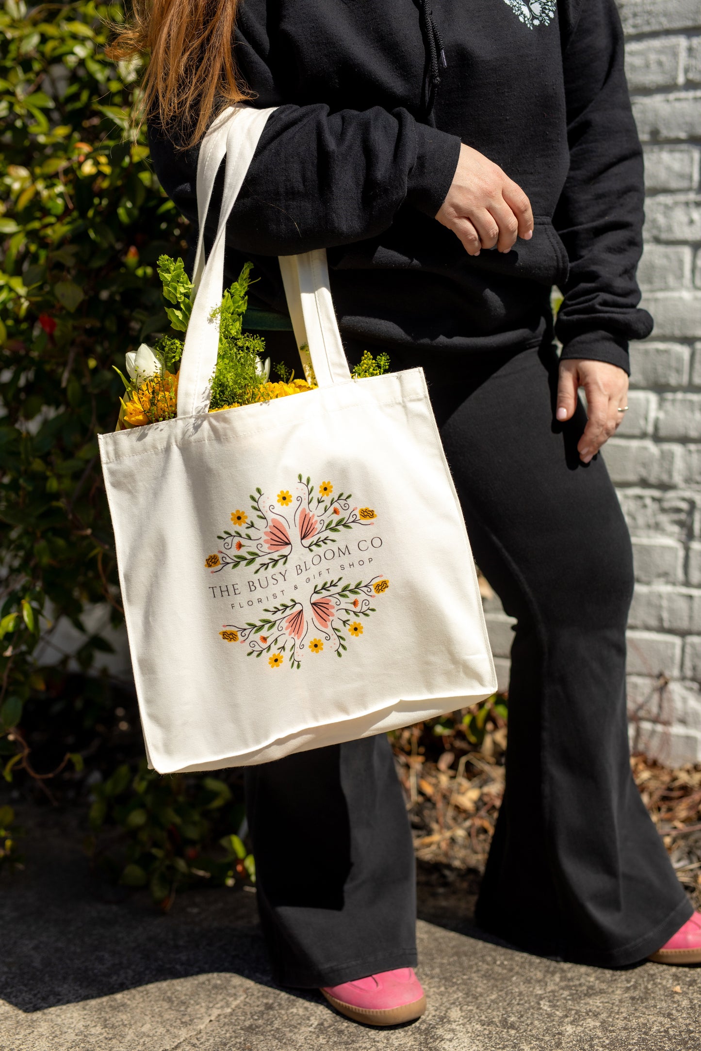 The Busy Bloom Co Canvas Tote