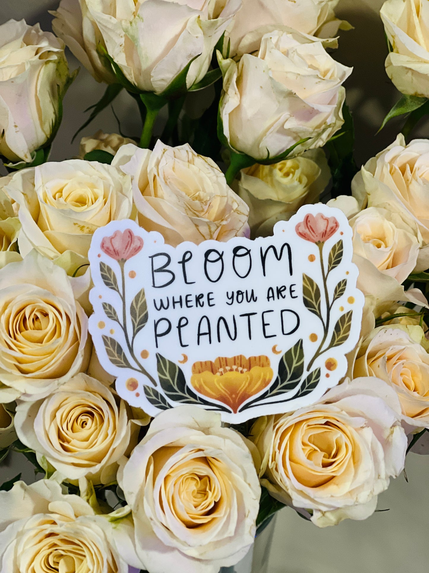 "Bloom Where You Are Planted" Sticker