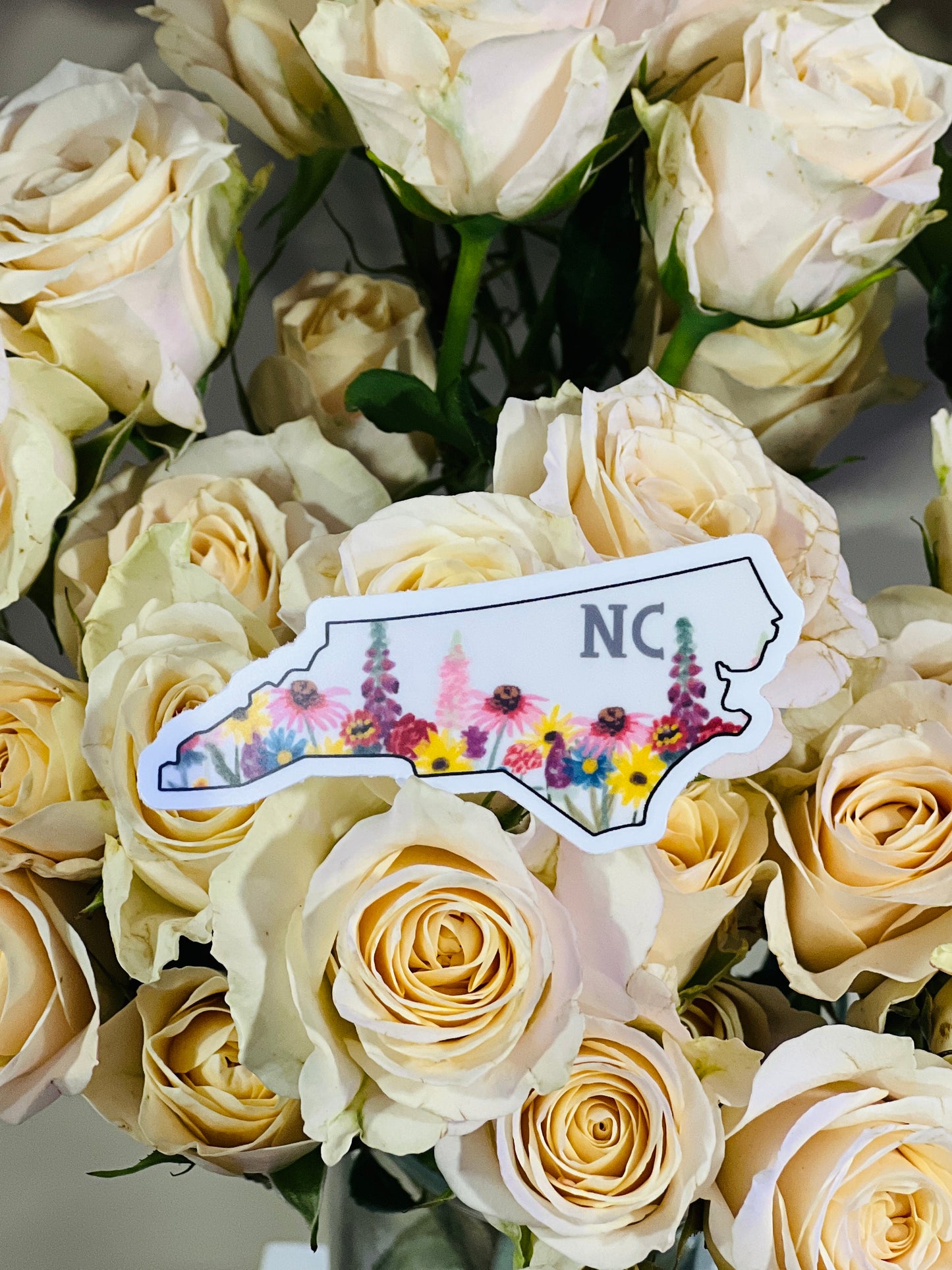 "Floral NC" Sticker