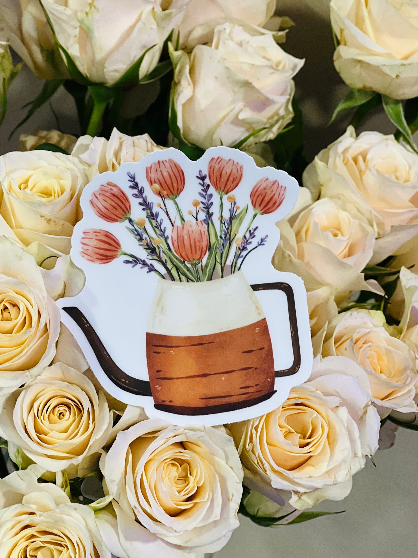 "Floral Watering Can" Sticker