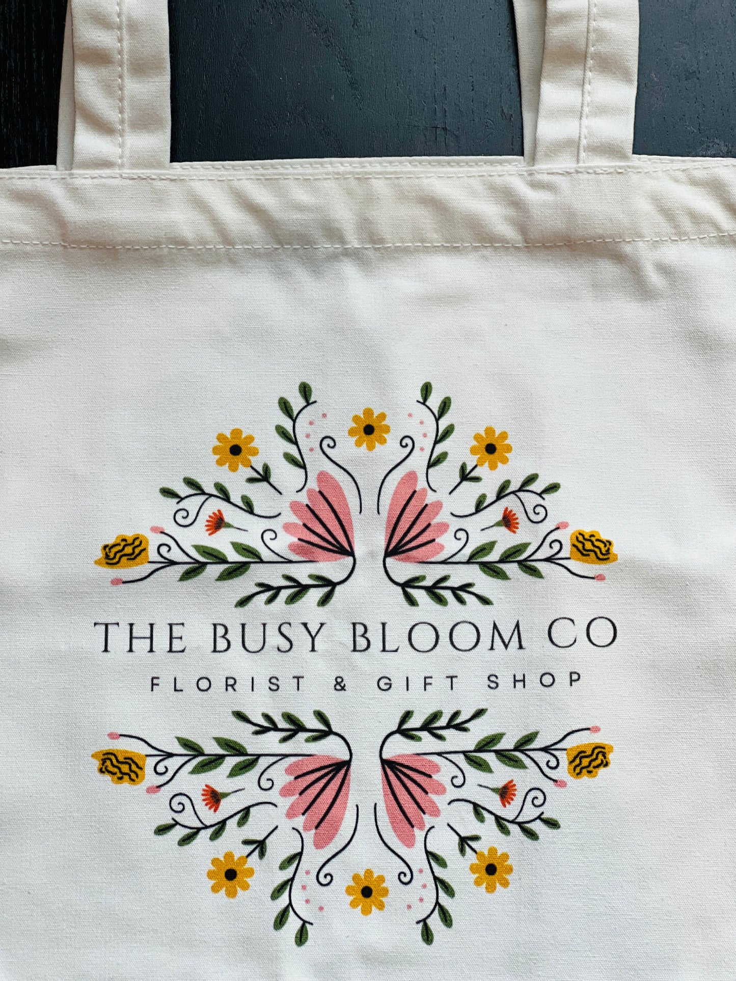 The Busy Bloom Co Canvas Tote