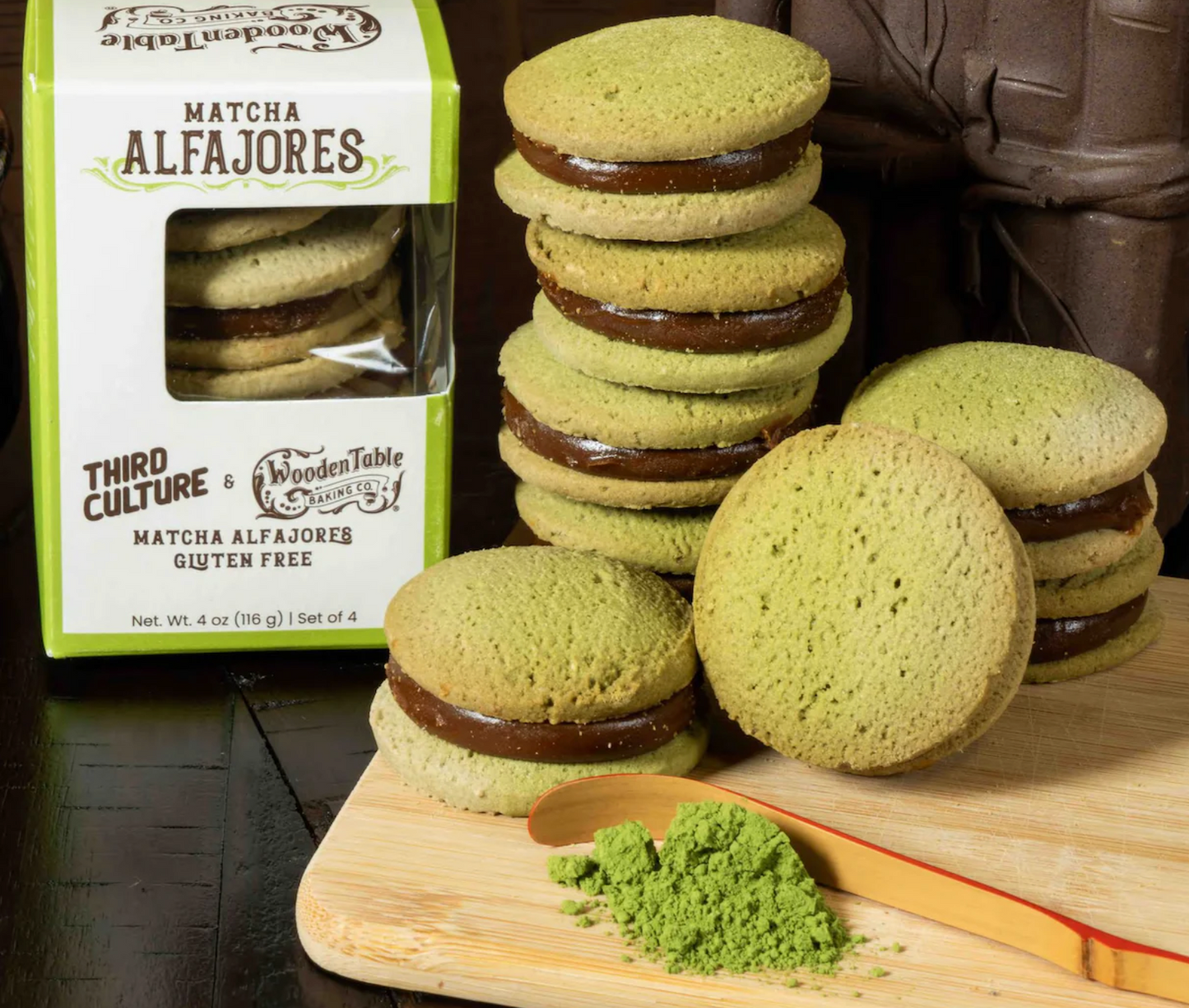 Matcha Alfajores Gluten-Free Cookies
